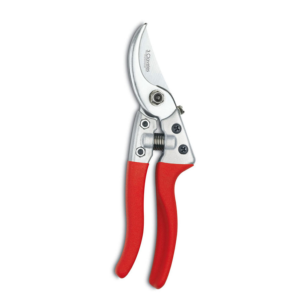 3Claveles 307 - Tijera de podar con cabeza inclinada (aluminio, 21 cm)