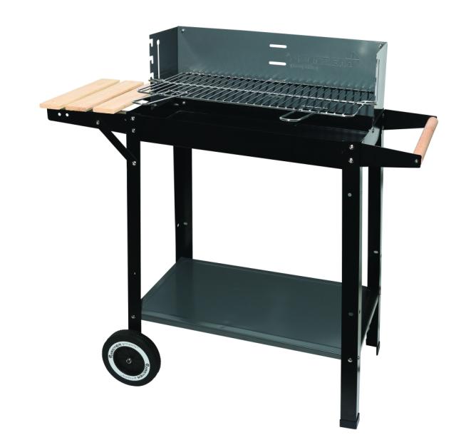 4U-Onlinehandel Barbacoa con ruedas (53 x 27 x 83 cm)