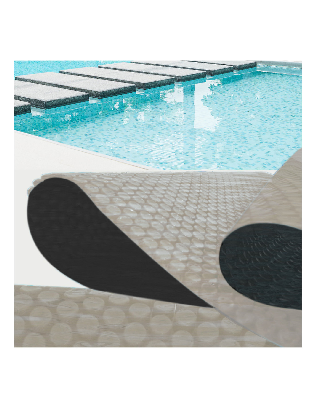 AcuaBubble beige/negro Manta térmica