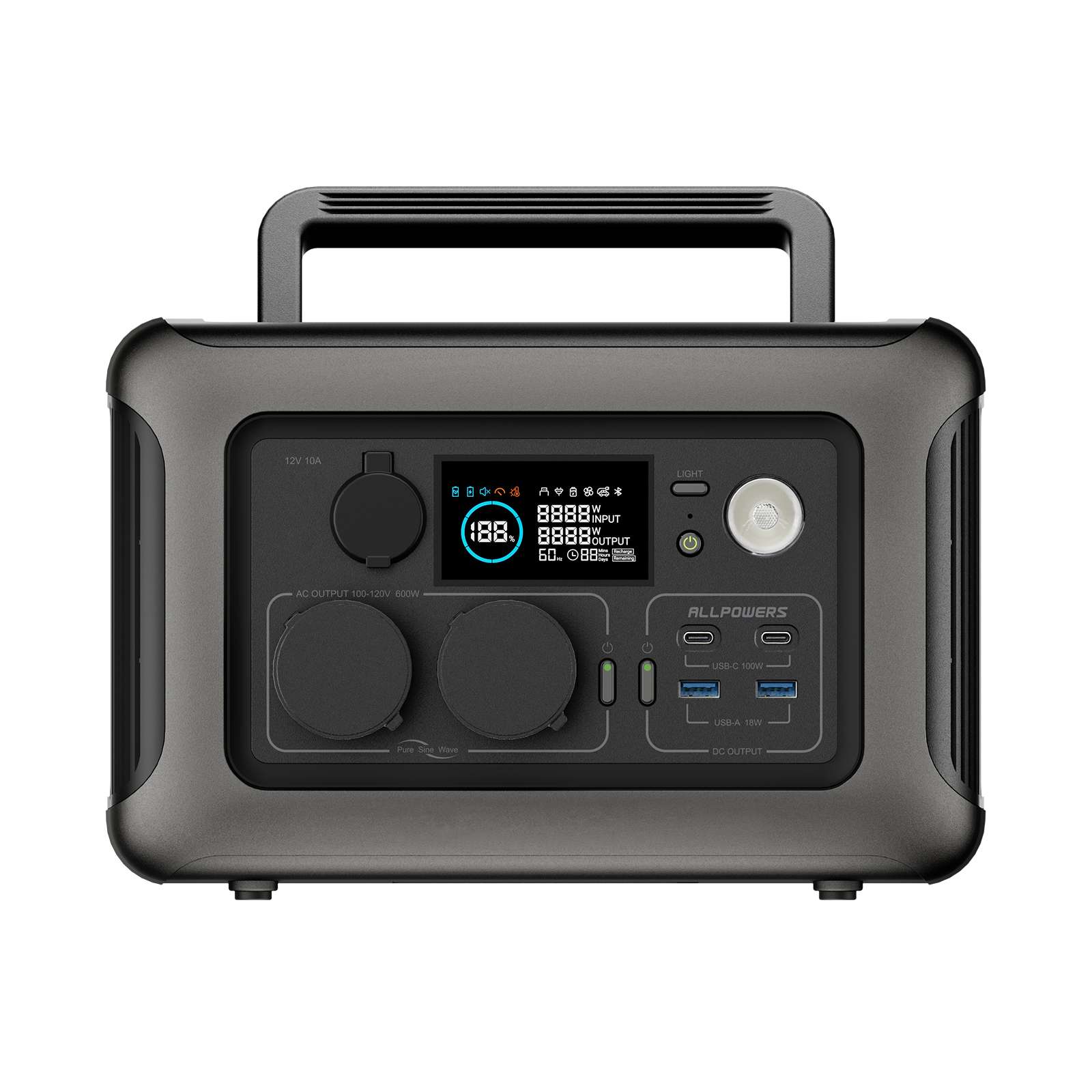 ALLPOWERS R600 - Estación de energía portátil 600 W 299 Wh