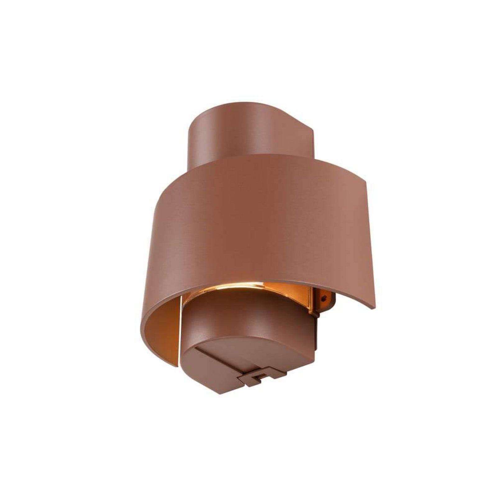Aplique de exterior Photoni Cyl, diseño cilíndrico oxidado - SLV - Terraza - Aluminio