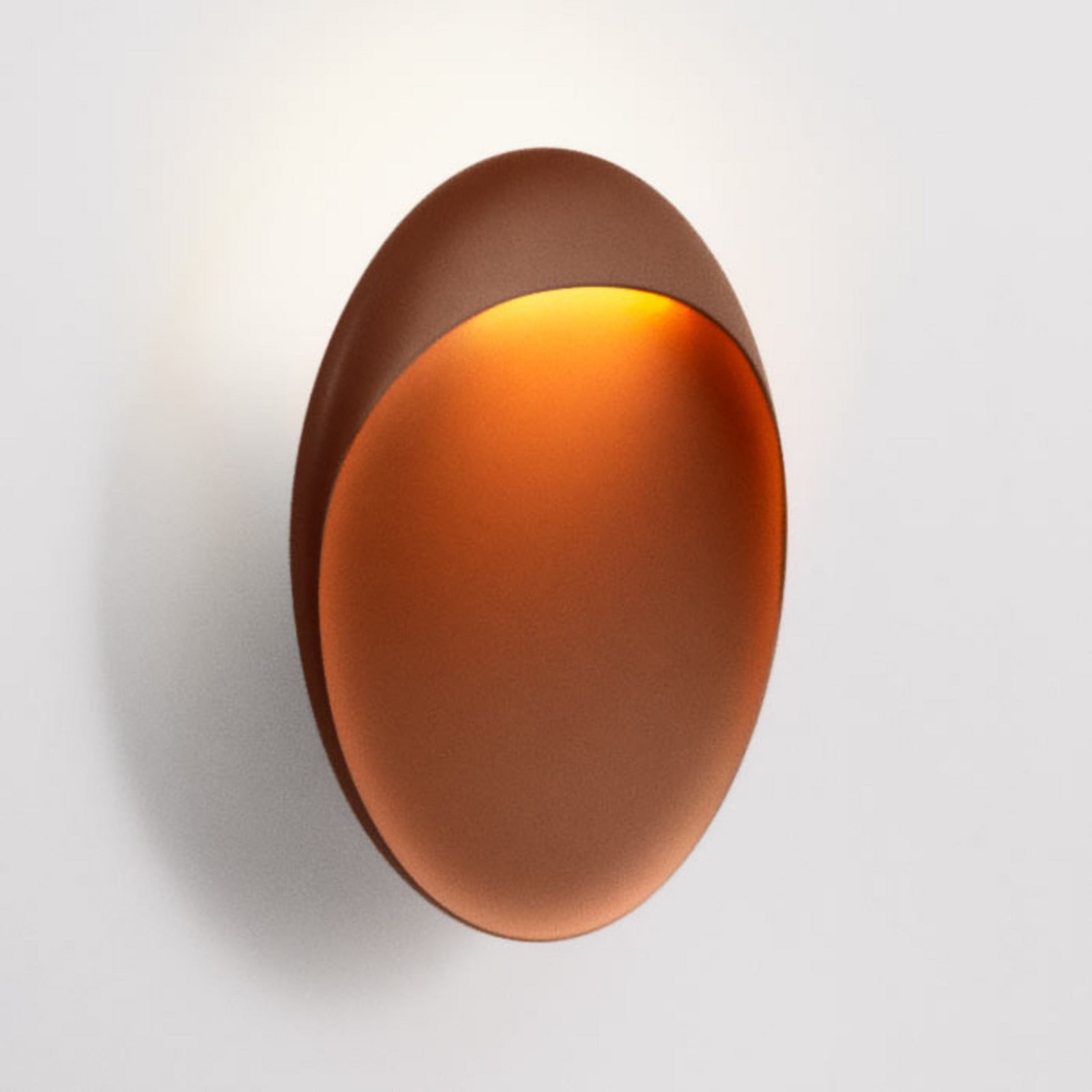 Aplique Flindt, Ø 30 cm, 2700 K, acero Corten - Louis Poulsen - Sala de estar / salón - Diseño - Aluminio - Redonda