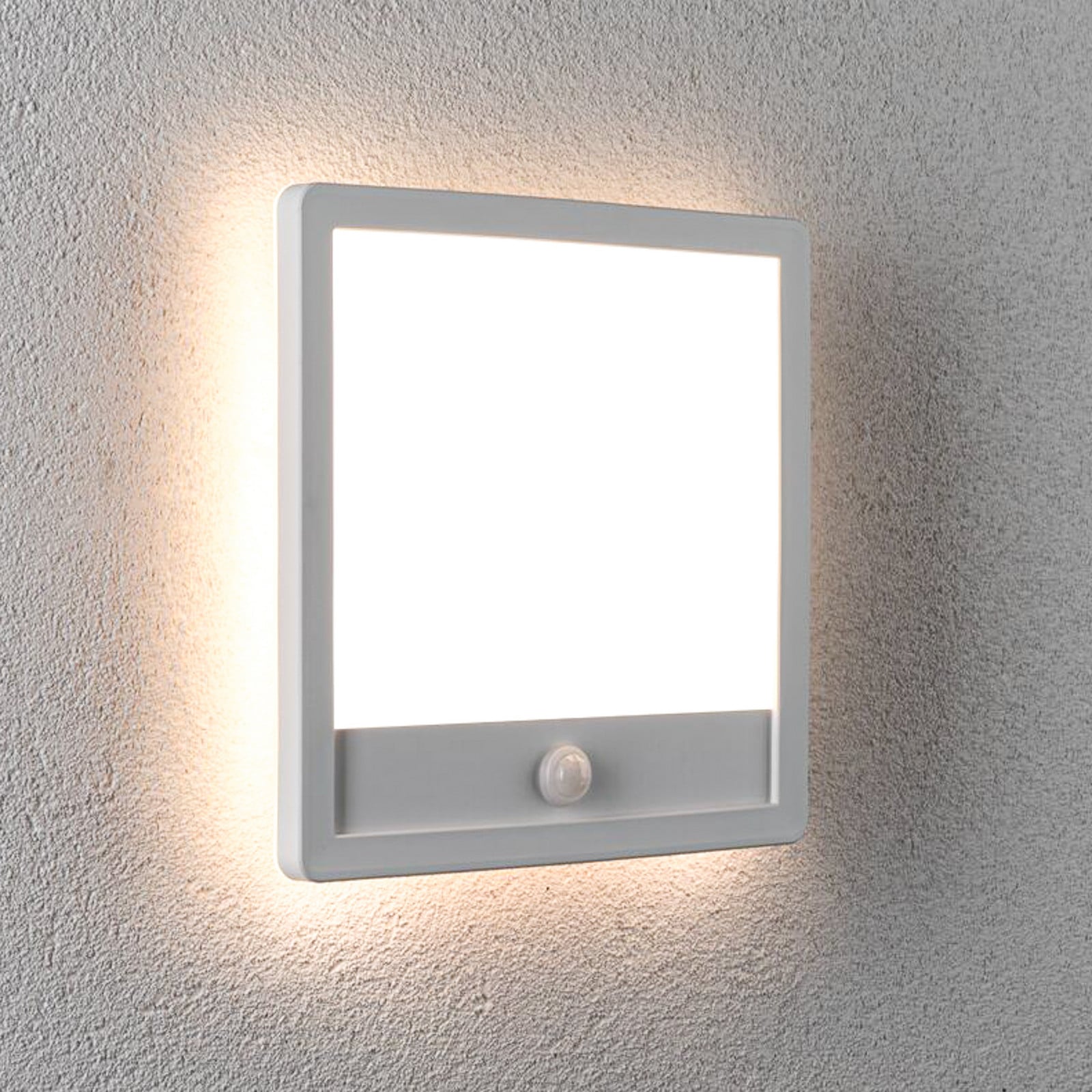 Aplique LED para exterior Lamina, blanca, IP44, sensor - Paulmann - Moderno - Plástico - Angular