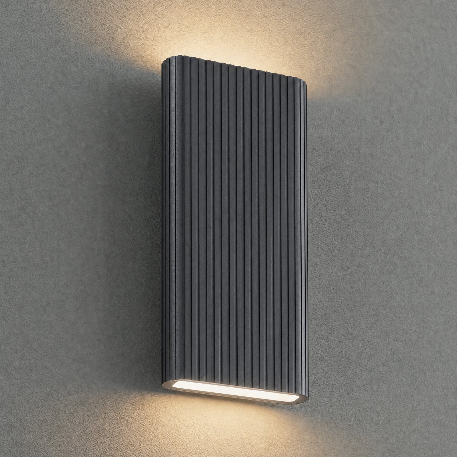 Aplique LED para exterior Raija, antracita, 40 cm, CCT - Lucande - Moderno - Aluminio - Angular