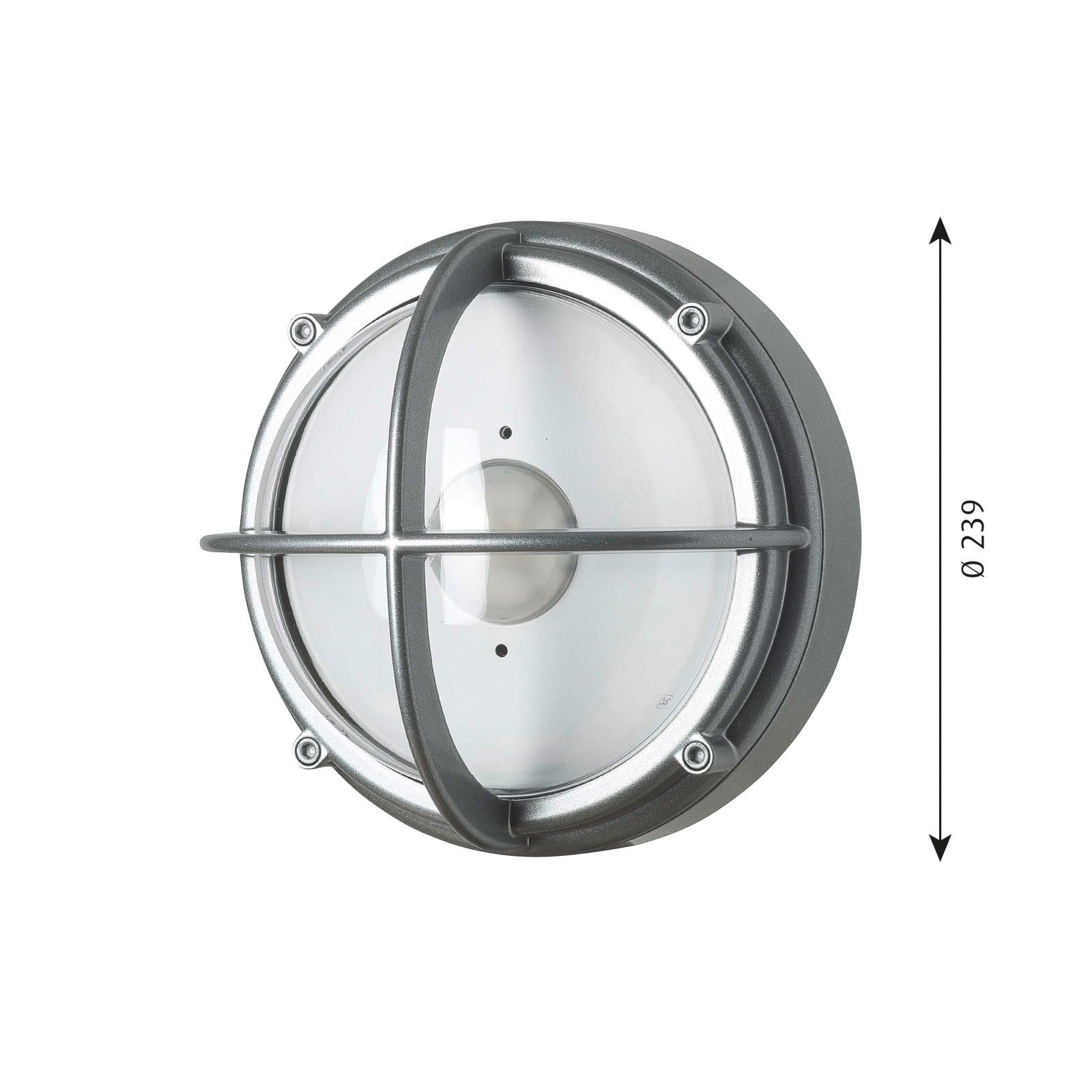 Aplique LED para exterior Skot, aluminio/transparente, IP66 - Louis Poulsen - Diseño - Metal - Redonda