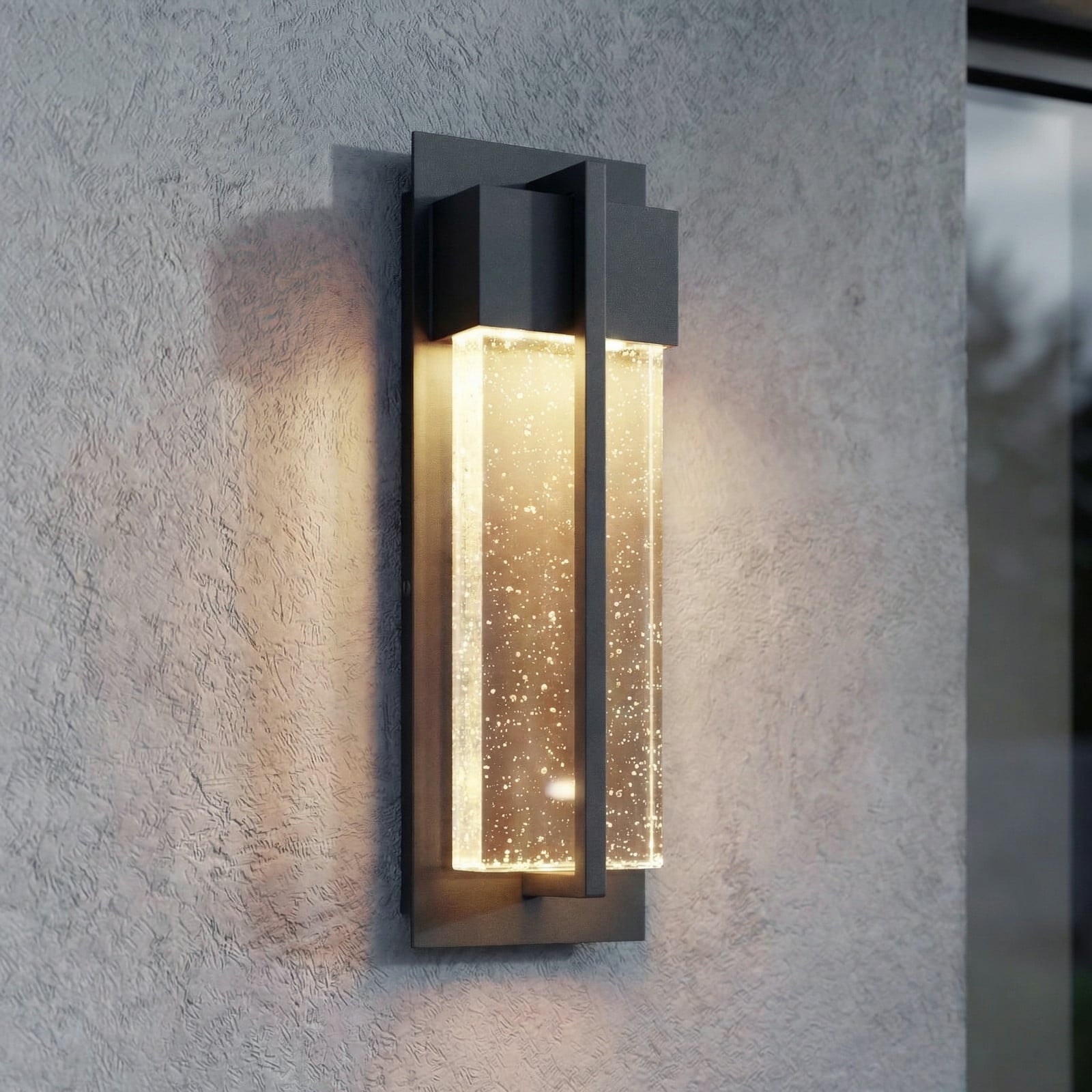 Aplique LED para exterior Velune, antracita/transparente, 35 cm, CCT - Lucande - Moderno - Aluminio - Angular