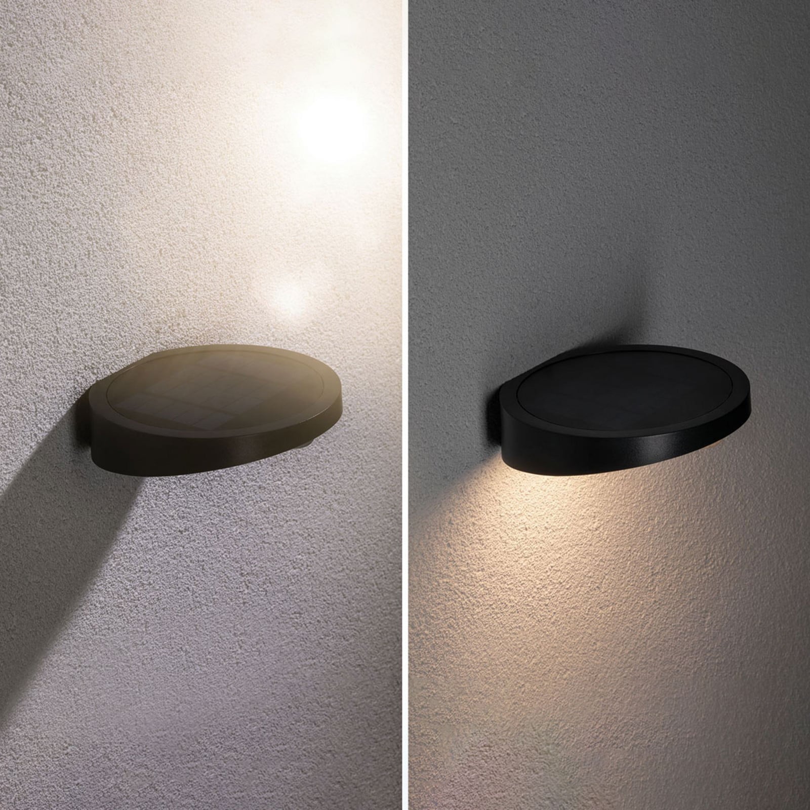 Aplique LED solar para exterior Ryse, antracita - Paulmann - Moderno - Plástico - Redonda