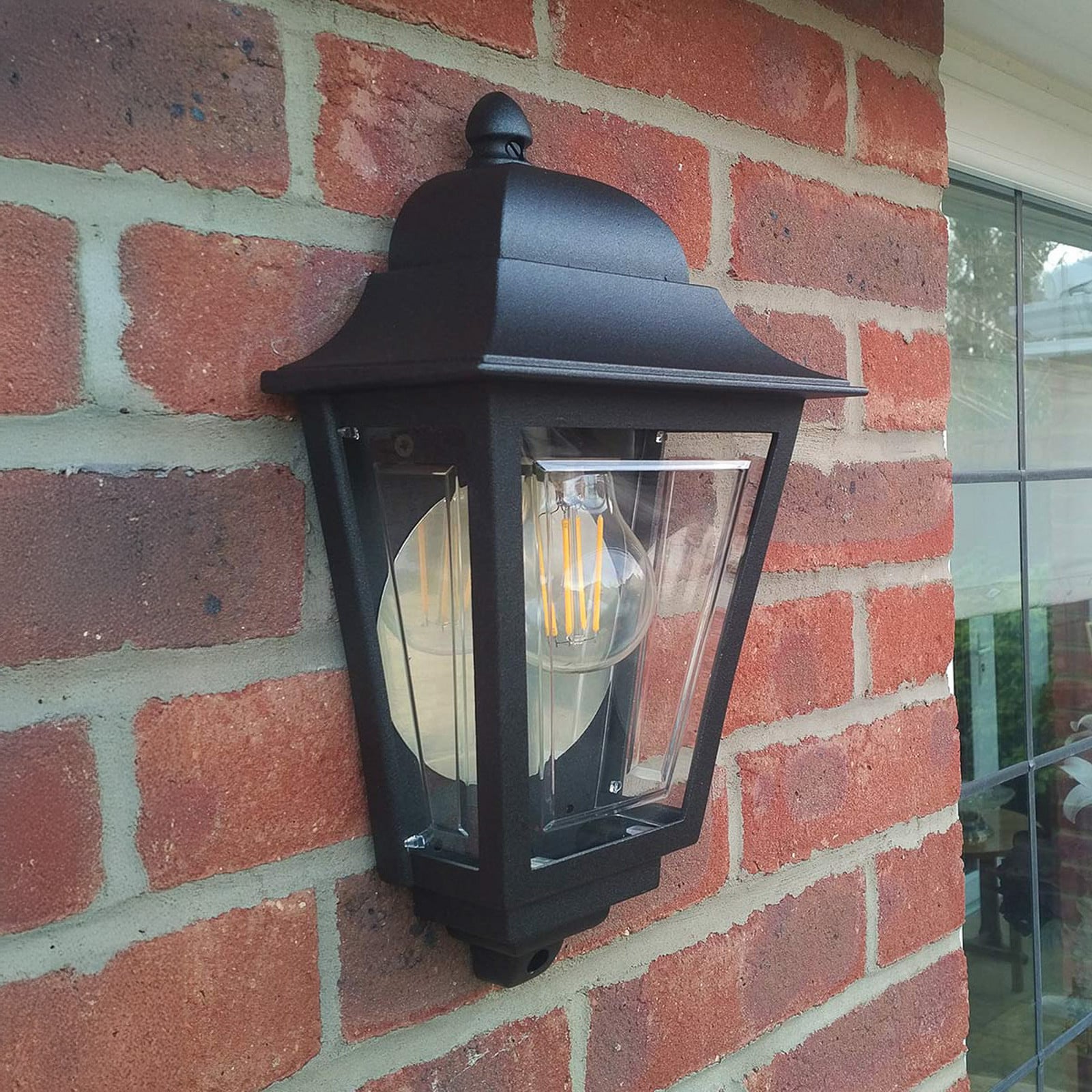 Aplique para exterior Deco Lane, negro, aluminio, IP44 - Elstead - Terraza - Marinero - Farol