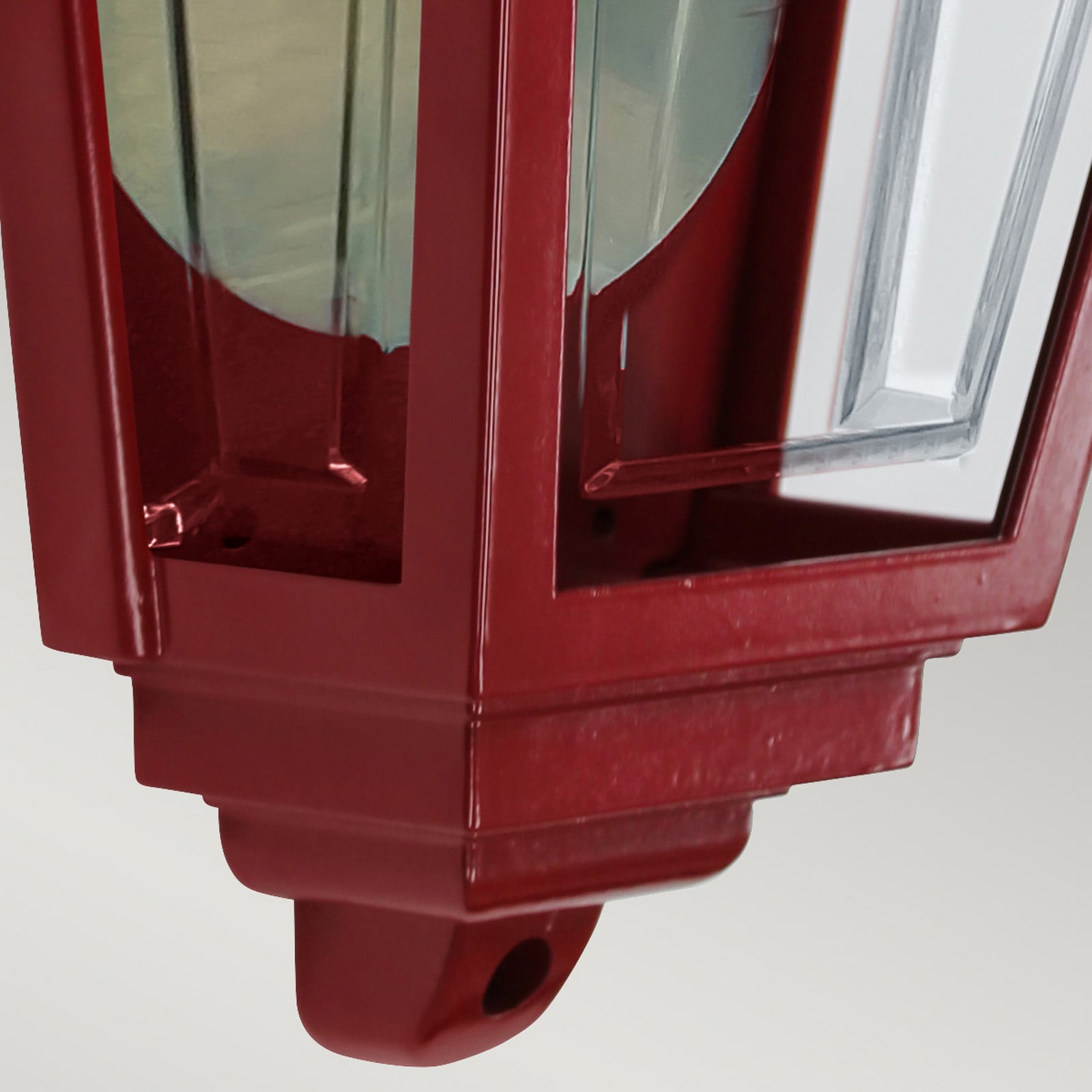 Aplique para exterior Deco Lane, rojo, aluminio, IP44 - Elstead - Terraza - Marinero - Farol