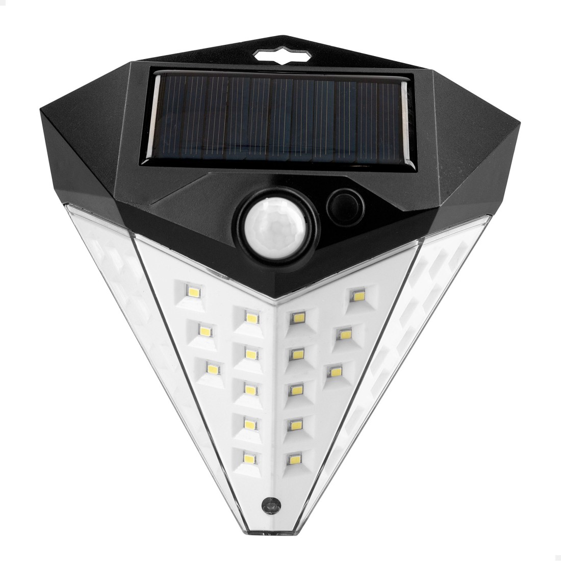 Aplique solar led 80 lúmenes con sensor de movimiento y 3 intensidades