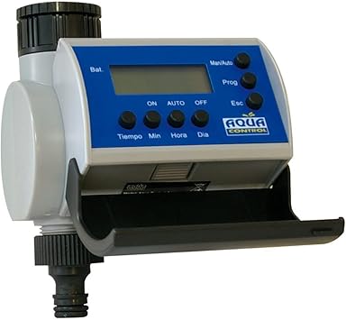 Aqua Control C4100 Programador de Riego para Jardín-con Pantalla LCD-Hasta 8 Arranques por día, gris