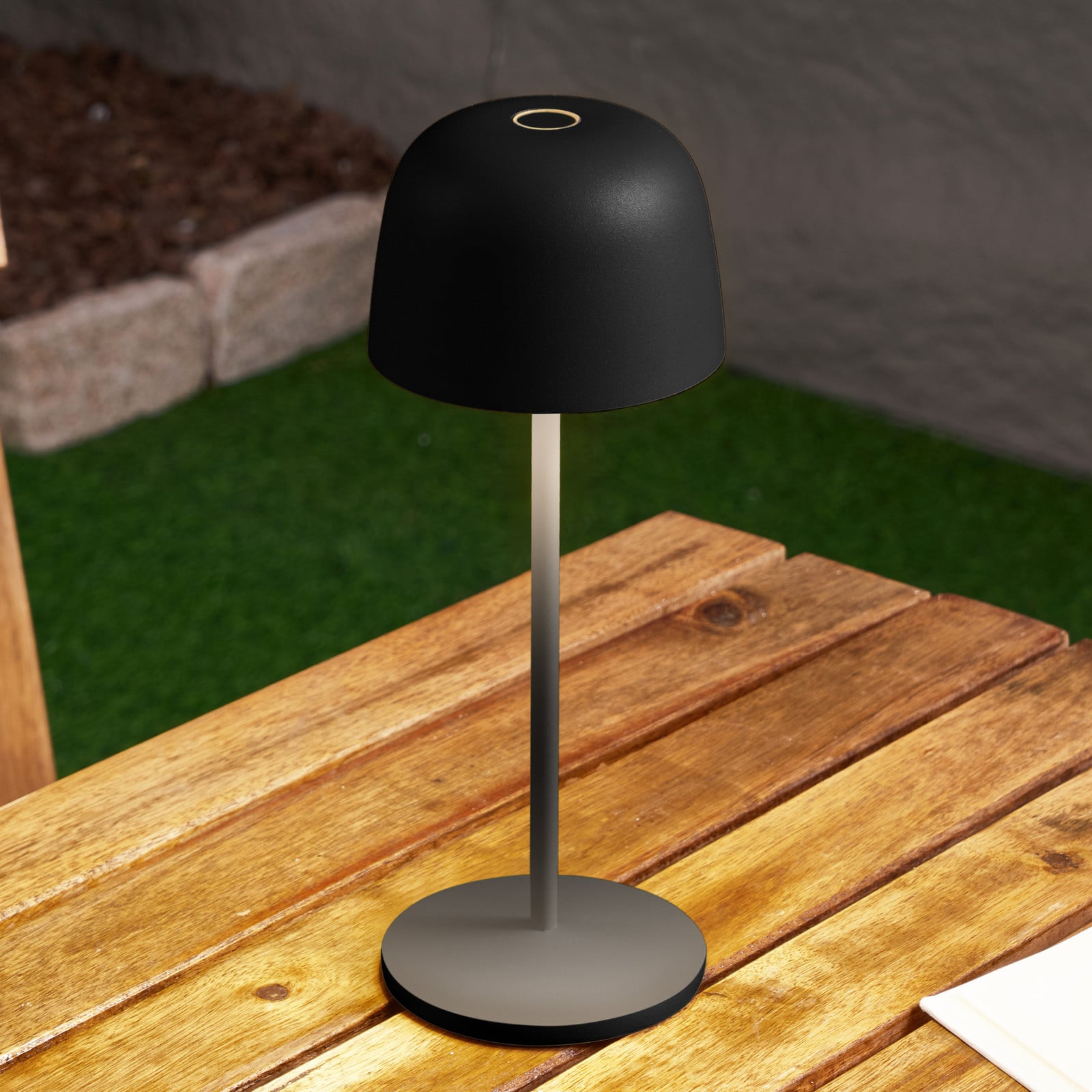 Arietty Portable Lámpara de Sobremesa Black- Lindby - Sala de estar / salón - Moderno - Aluminio - Con pantalla