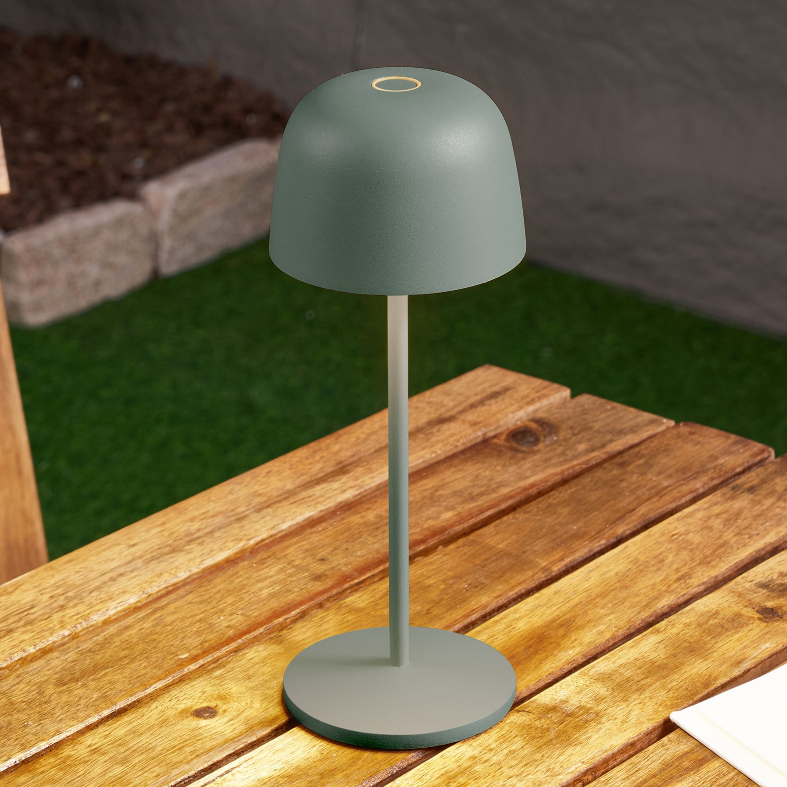 Arietty Portable Lámpara de Sobremesa Green- Lindby - Sala de estar / salón - Moderno - Aluminio - Con pantalla