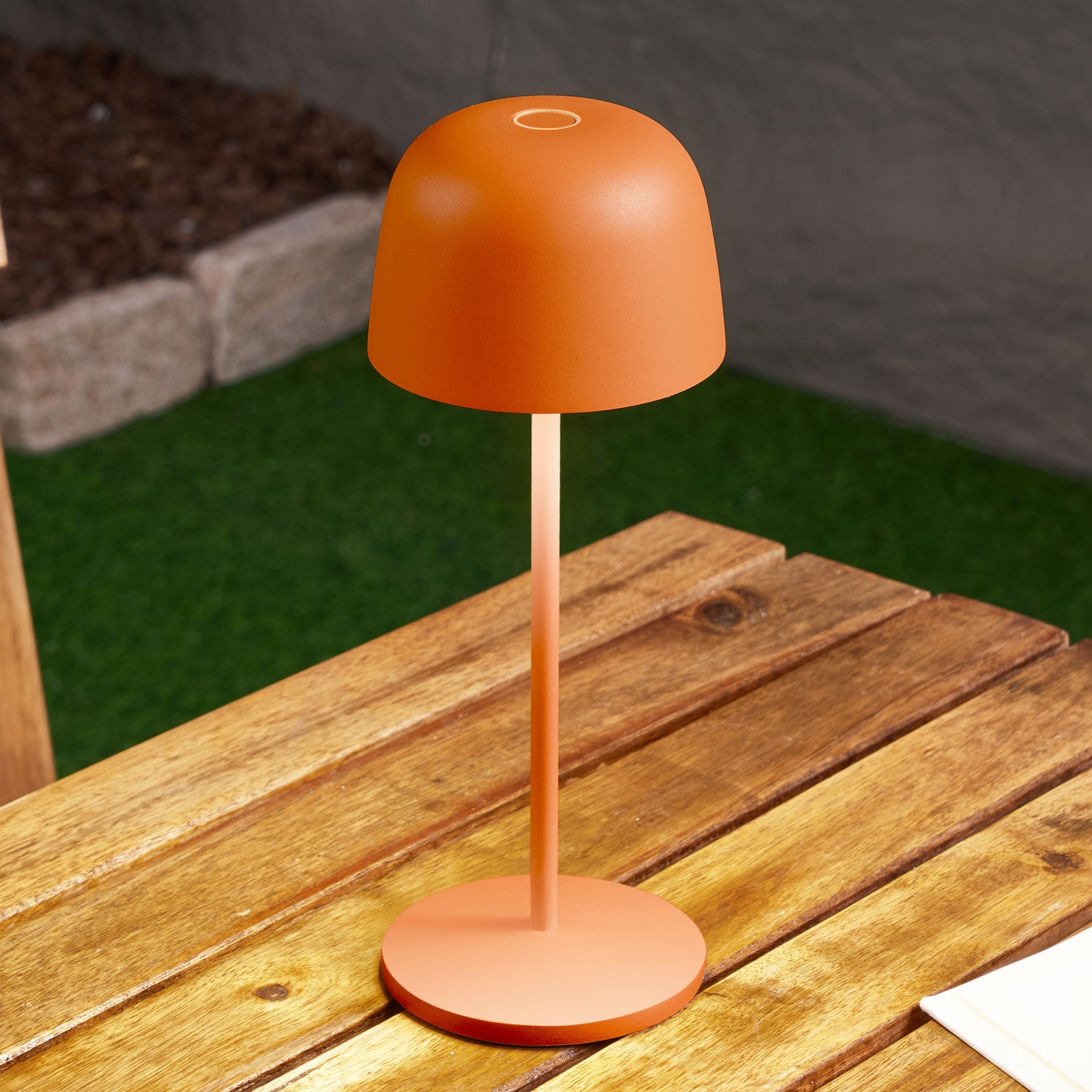 Arietty Portable Lámpara de Sobremesa Orange - Lindby - Sala de estar / salón - Moderno - Aluminio - Con pantalla