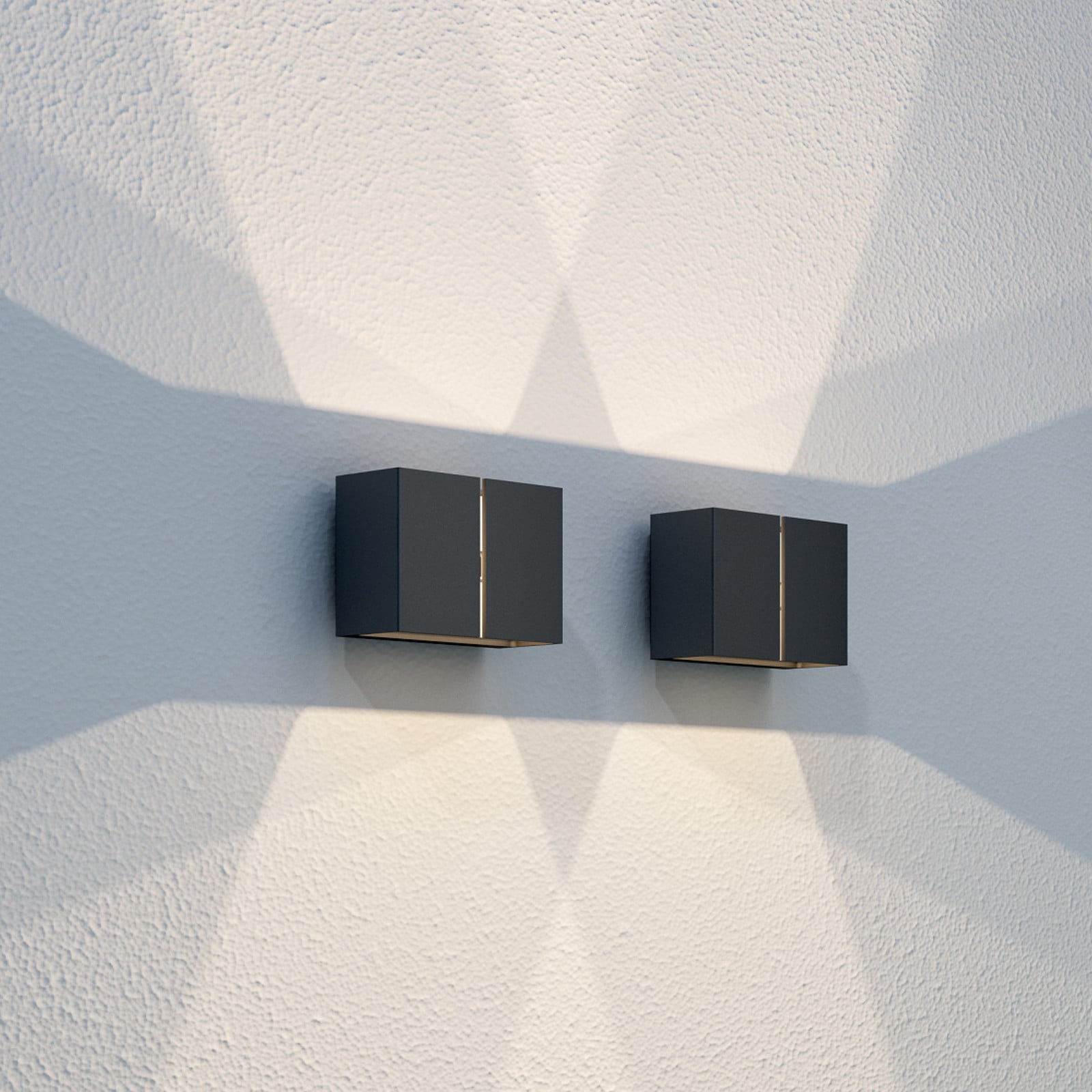 Ask Aplique de pared Exterior Negro - Loom Design - Moderno - Metal - Angular