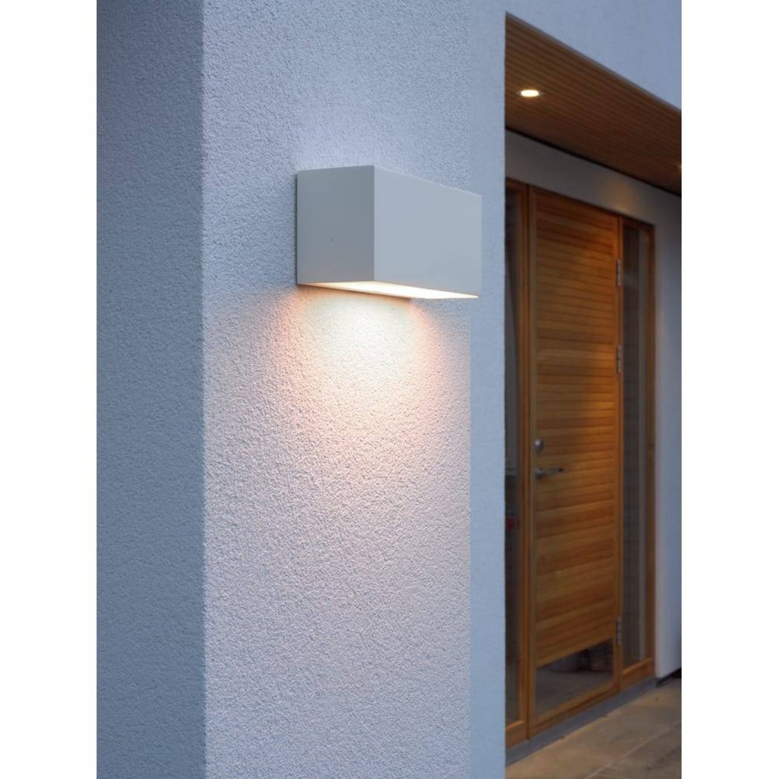 Asker Down LED Aplique Exterior L22,5 Blanco - Norlys - Terraza - Aluminio