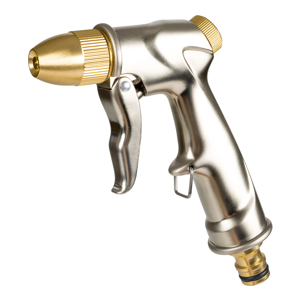 Aspersor de pistola CELLFAST BRASS 52-900, rociador de latón, Presión máxima: 6 bar. - Tipos de corrientes: neblina; punto fuerte