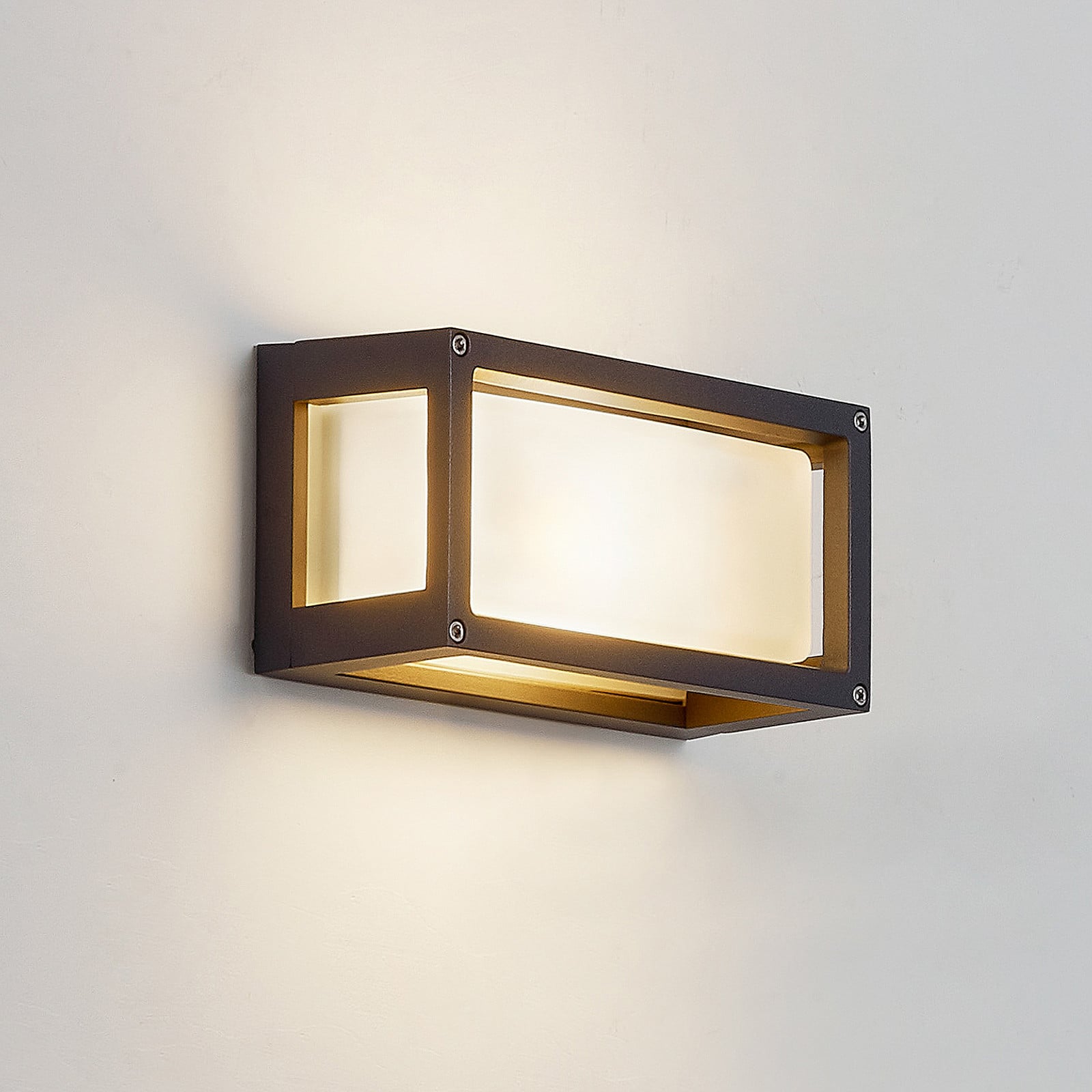 Aurelien Long Aplique Exterior IP54 Dark Grey - Lucande - Balcón - Moderno - Metal - Angular
