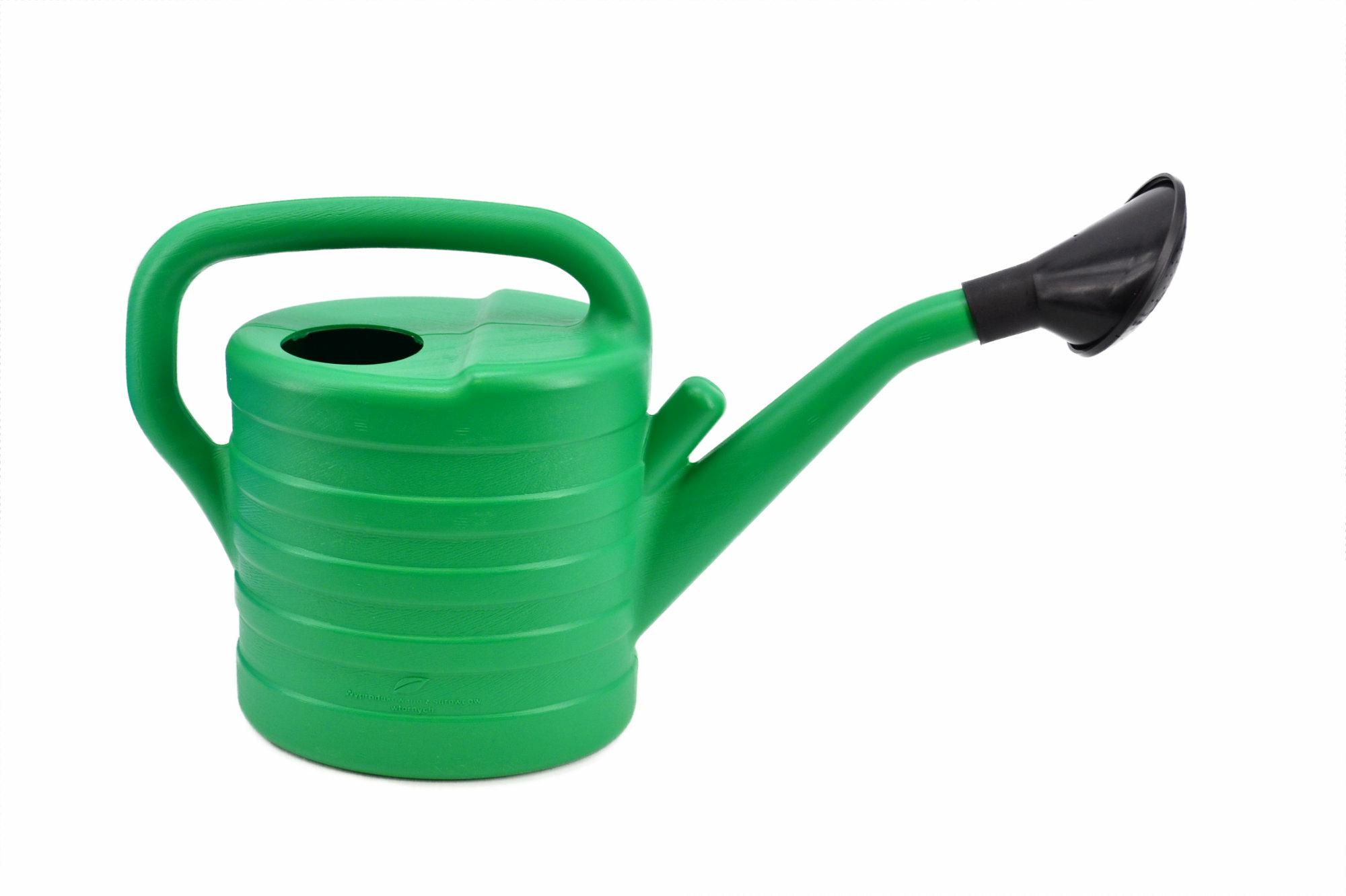 AWTOOLS Regadera Plástica Verde, capacidad 5L, diseño ergonómico, distribución uniforme, material resistente, ideal para macetas y jardines