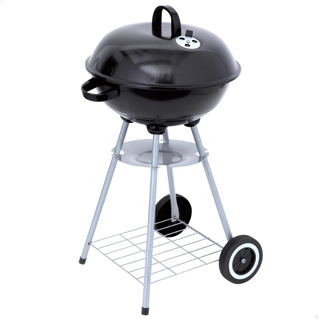 Barbacoa carbón portátil con dos parrillas