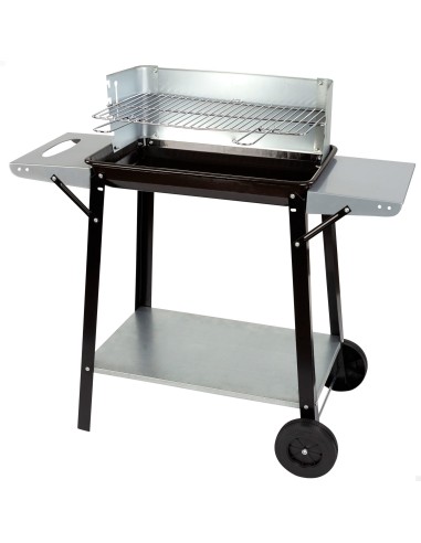 Barbacoa carbón portátil con parrilla 4 alturas