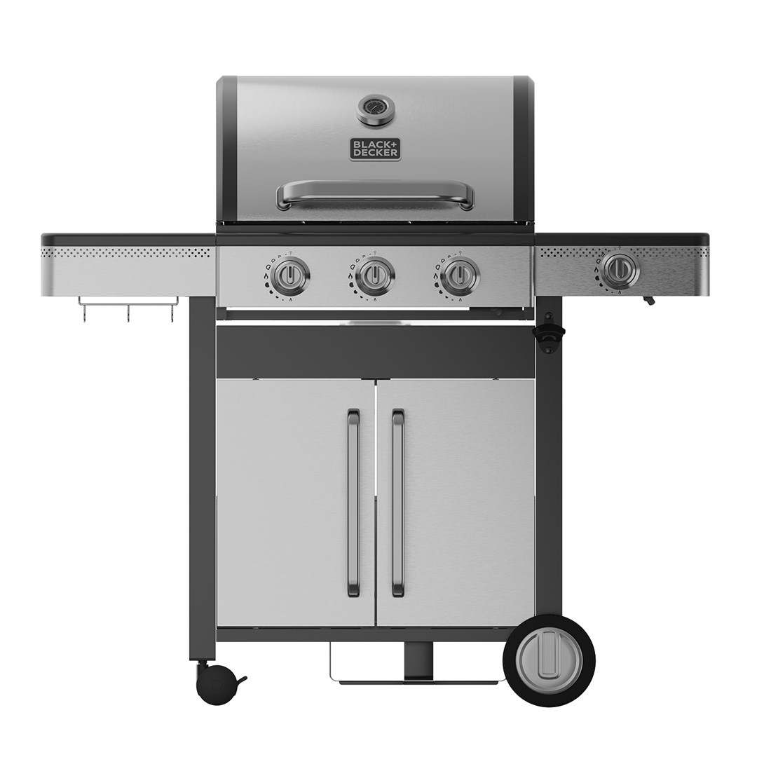 Barbecue à gaz black+decker bxog12950e, 3 brûleurs
