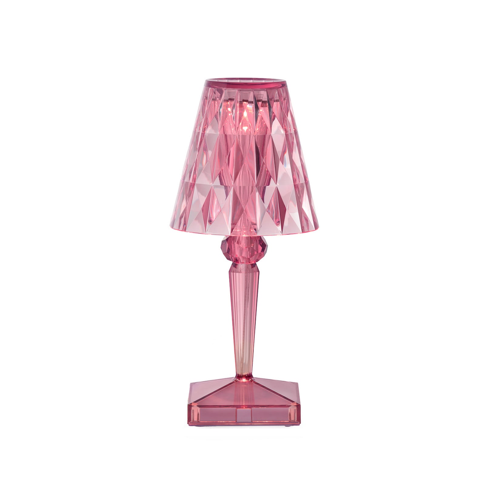 Battery Portable Lámpara de Sobremesa IP54 Pastel Rosa - Kartell - Balcón - Diseño - Plástico - Con pantalla
