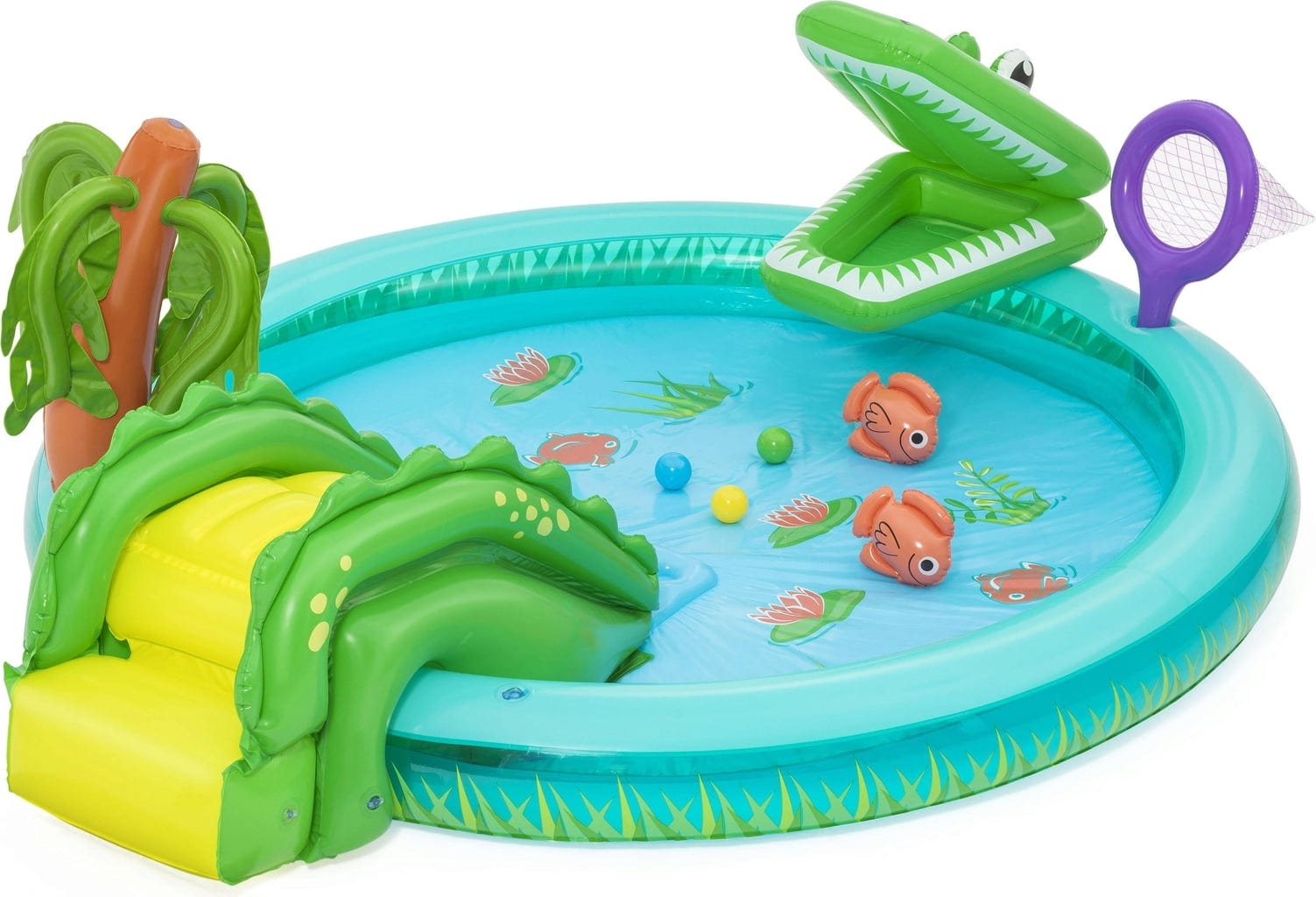 Bestway Wasserspielcenter Krokodil 224 x 181 x 72 cm - 1 Stk