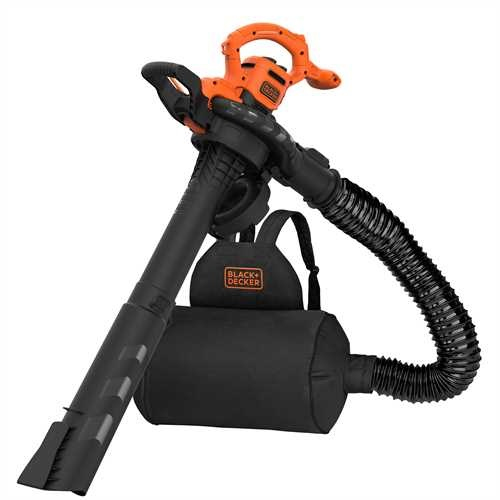 BLACK+DECKER BEBLV290 Soplador Aspirador y Triturador de Hojas 2.900W con Velocidad Variable de 230-390 Km/H