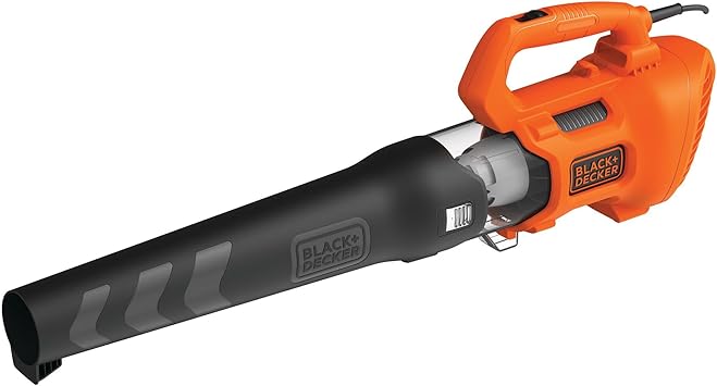 BLACK+DECKER Soplador de Hojas Axial 1.850W, Velocidad de Soplado 225 km/h, Volumen de Soplado 12.5 m³/min, Ventilador Axial Diseño Ligero y Compacto, BEBL185-QS