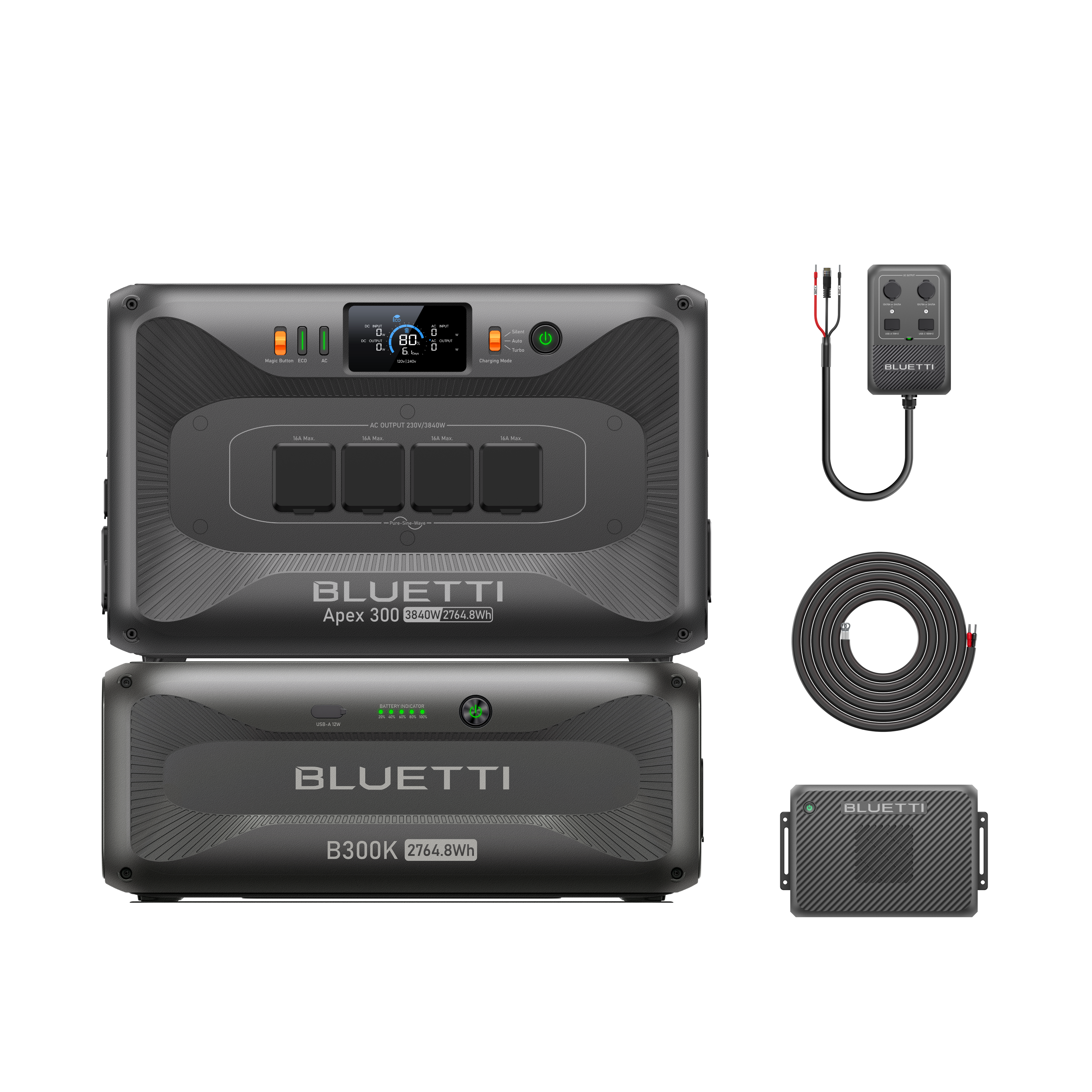 BLUETTI Apex 300+B300K+Charger 2+DC Hub Apex 300+B300K+Charger 2+DC Hub