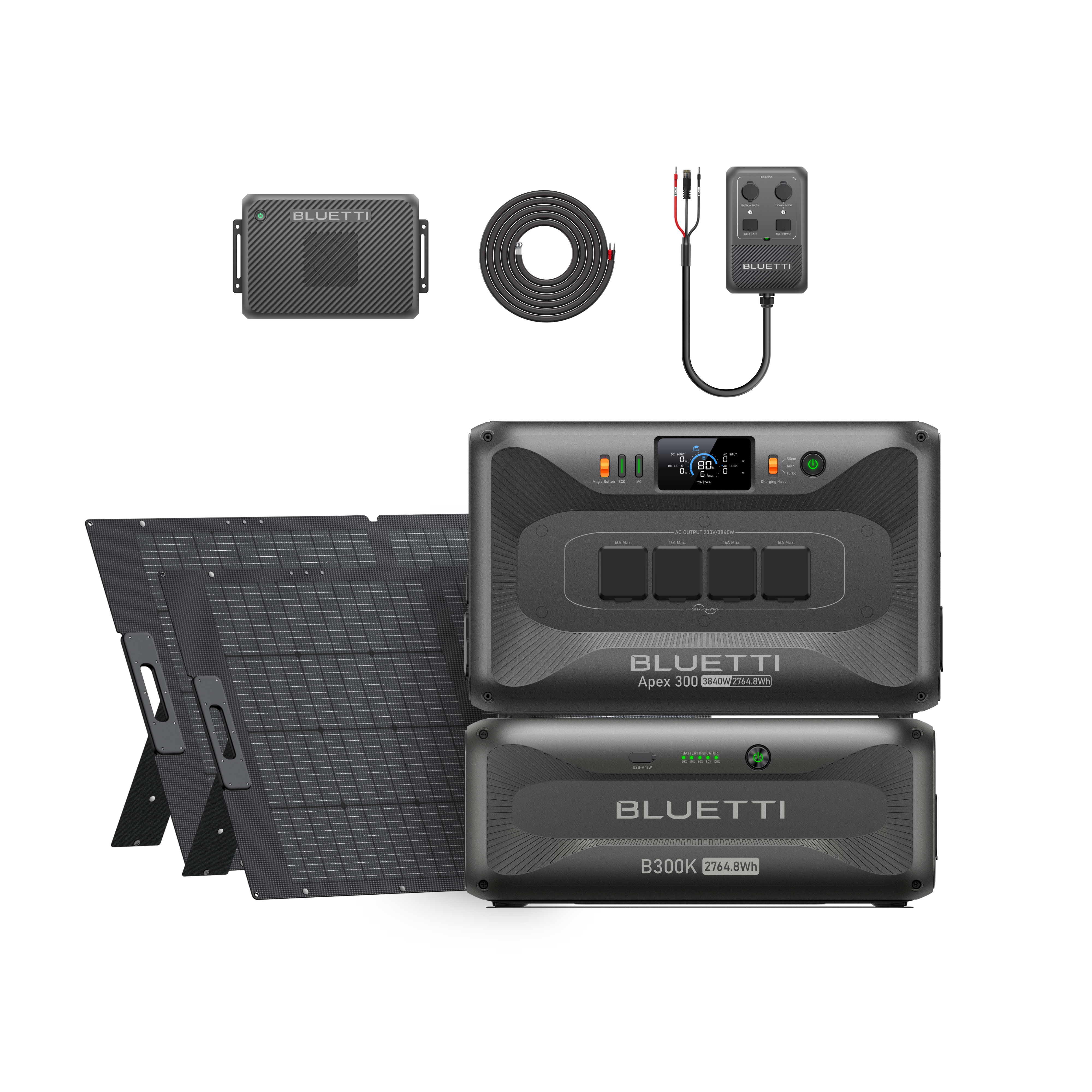 BLUETTI Apex 300+B300K+Charger 2+DC Hub+2*350W Apex 300+B300K+Charger 2+DC Hub+2*350W