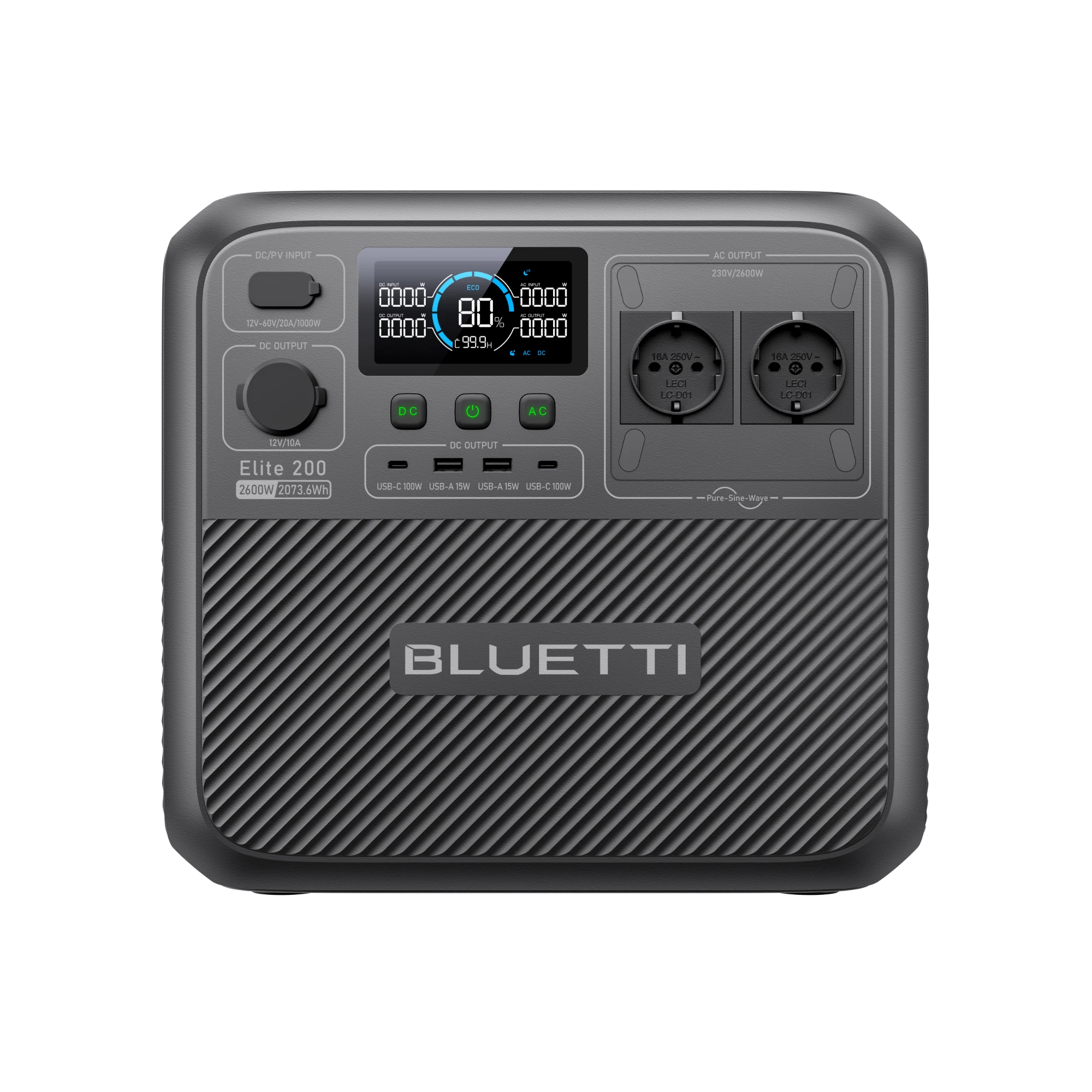 BLUETTI Elite 200 V2 Estación de energía portátil |2.600 W 2.073,6 Wh Elite 200 V2 | 2600 W 2073,6 Wh Estación de energía portátil