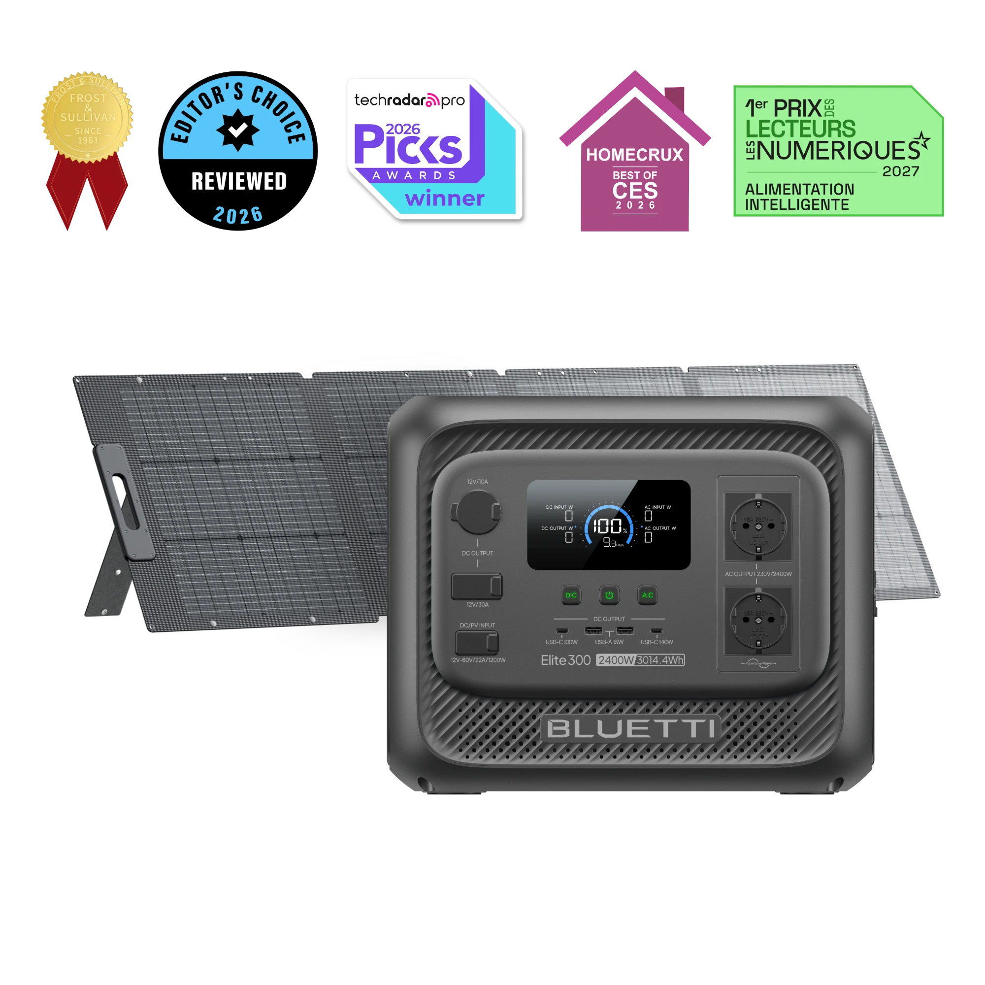 BLUETTI Elite 300+200W | 2.400W 3.014 Wh | 200 W Solar kit