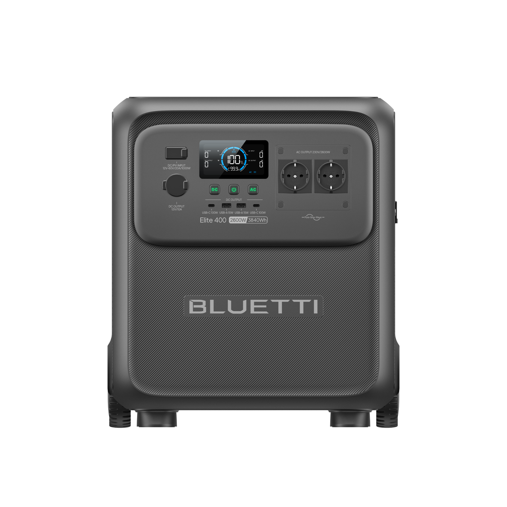 BLUETTI Elite 400 Estación de energía portátil | 2.600 W 3.840 Wh Elite 400 | 2.600 W 3.840 Wh Estación de energía