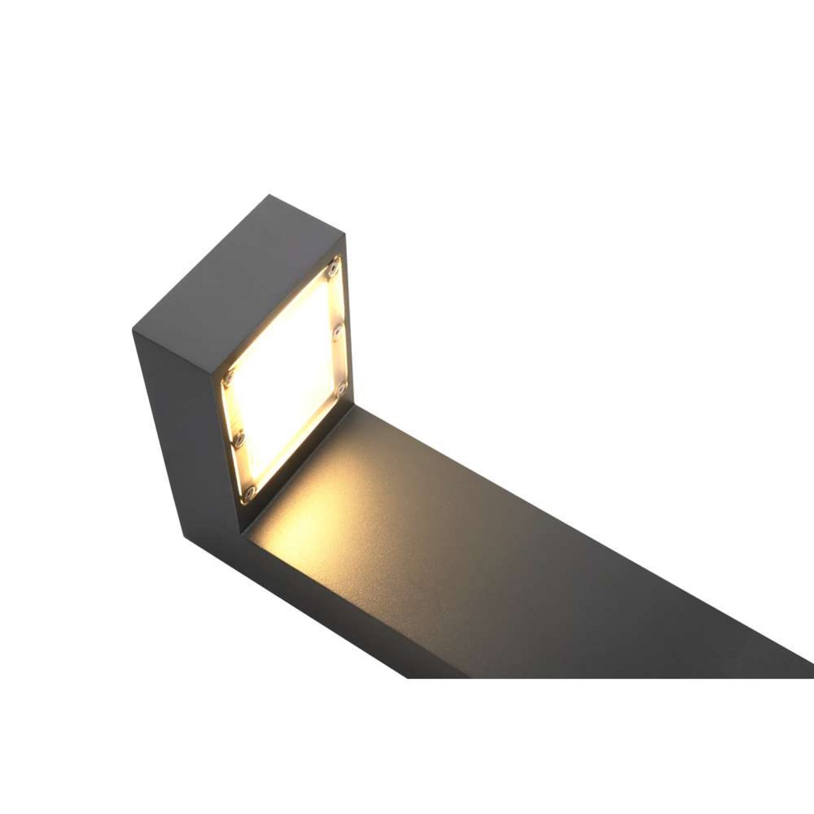 Bolardo luminoso LED Asker, con anclaje al suelo, 85 cm, color grafito - Norlys - Terraza - Aluminio