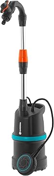 Bomba para recogida de aguas pluviales GARDENA 4000/1 con cable: Bomba sumergible a presión con filtro integrado, caudal 4000 l/h, válvula de control para ajustar la cantidad de agua (1762-20)