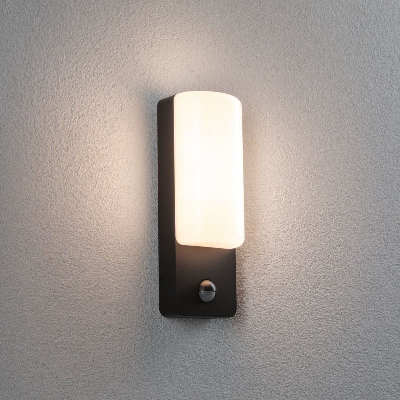 Bonnie aplique LED para exterior, antracita, sensor - Paulmann - Aluminio - Angular
