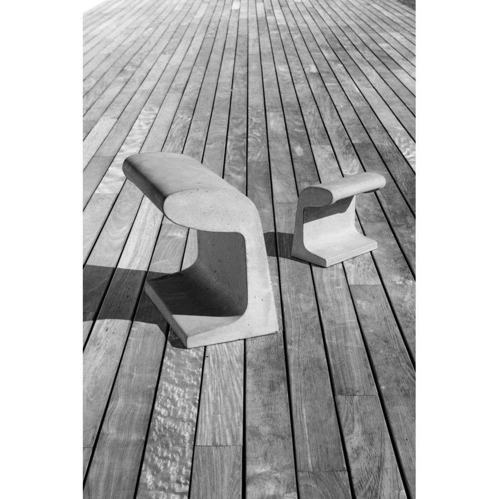 Borne Béton Petite Lámpara de mesa para exteriores 3000K gris, Nemo Lighting - Terraza - Hormigón / Cemento