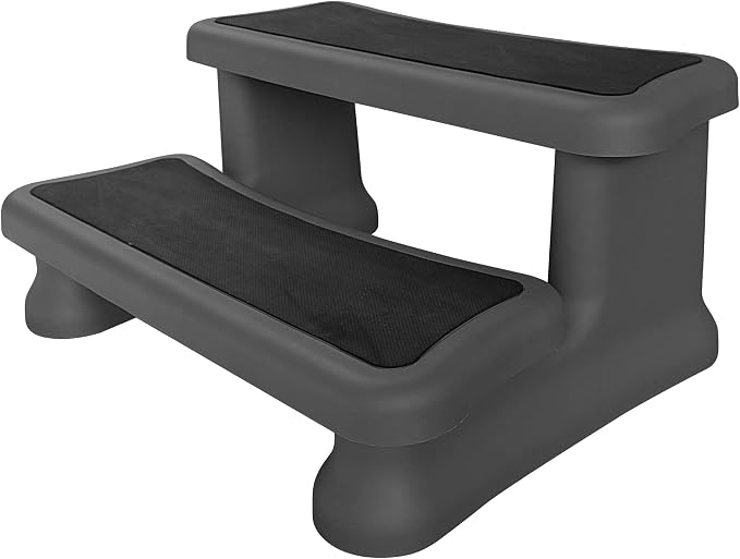 CANADIAN SPA CO. Escalera universal para bañera de hidromasaje, 2 peldaños, 40 x 72 x 52 cm, ayuda para la entrada a la piscina, antideslizante y portátil, accesorios para bañera de hidromasaje