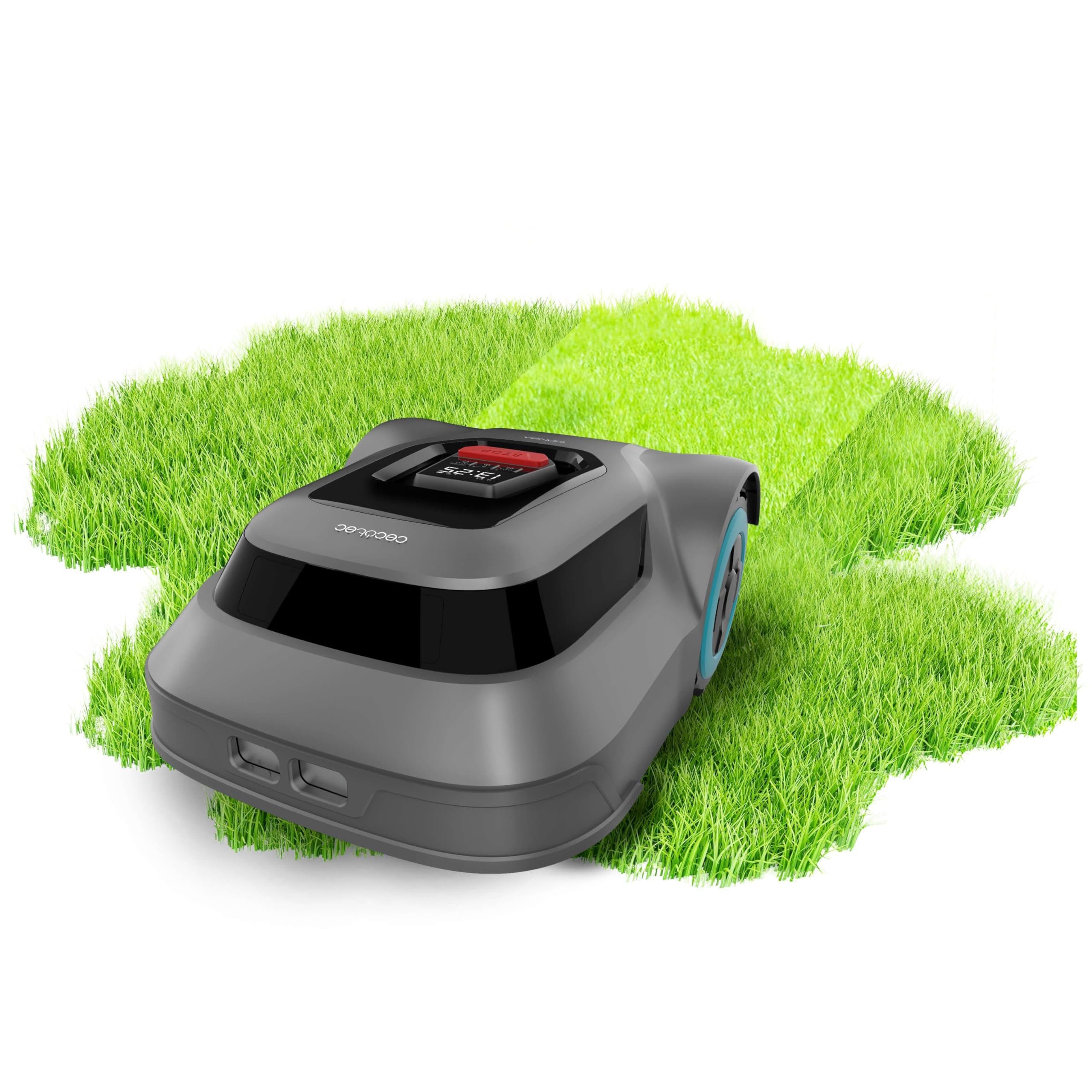 Cecotec Robot Cortacésped sin Cable para 500m2 Conga Grasshopper 500 Map Connected. Motor Digital Brushless, App, Corte Ordenado, Pendiente Máxima 45%, Regulador de Hojas de Corte, Sensor de Lluvia