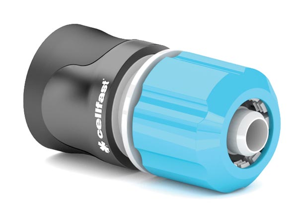 CELLFAST 53-120 Conector de manguera ABS, Policarbonato (PC), Acero inoxidable Negro, Azul 1 pieza(s)