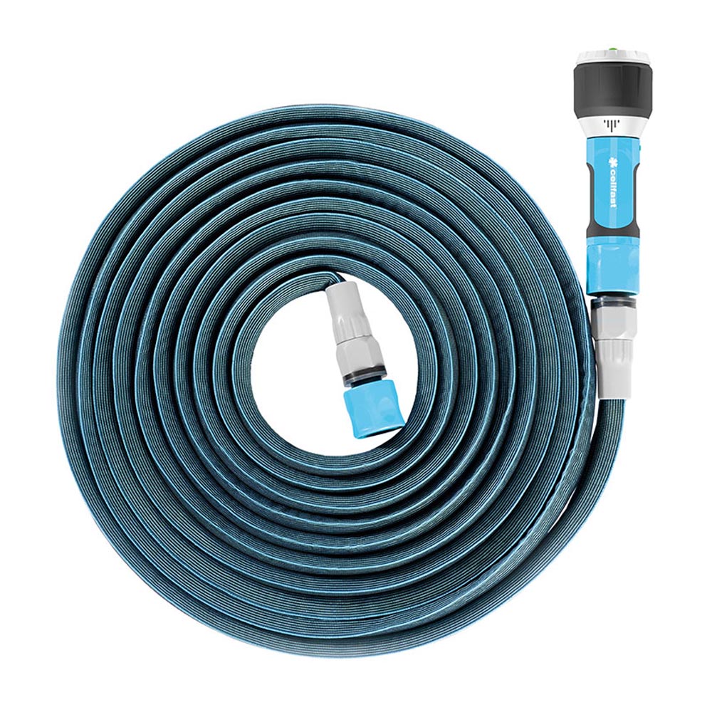 CELLFAST Boquilla De Riego Set Con Manguera De Agua Extensible Aspersor De Césped Para Césped Flores Plantas ENERGO 15 30 m