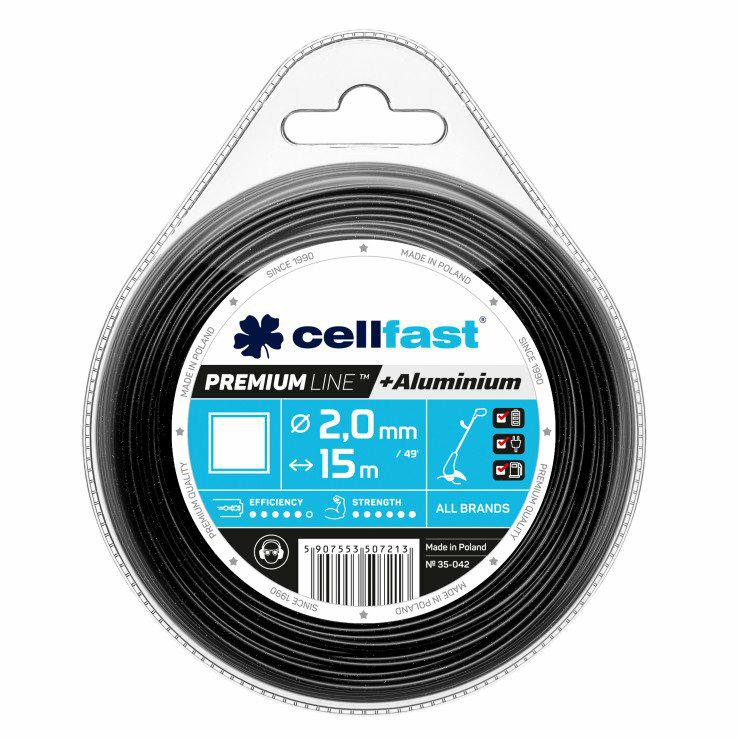 Cellfast Hilo Para Desbrozadoras Hilo Desbrozadora Premium Cuadrado 2,4 mm 70 m