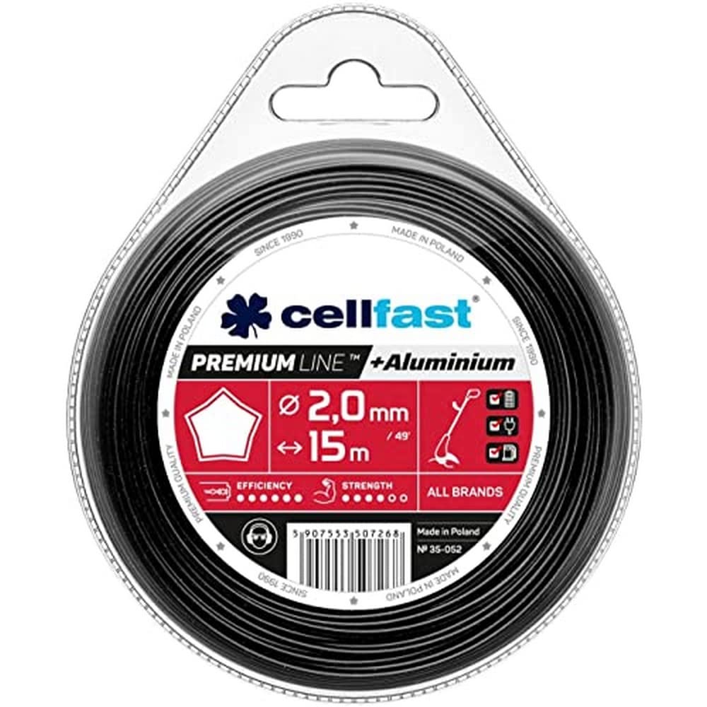 Cellfast Hilo Para Desbrozadoras Hilo Desbrozadora Premium Estrella 2,0 mm 15 m