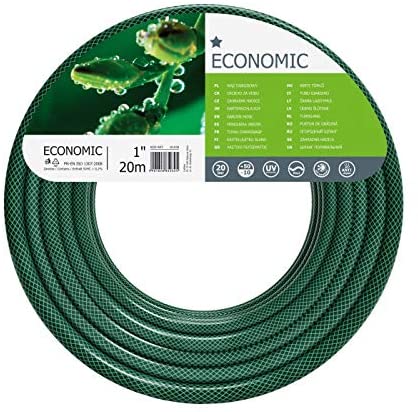 Cellfast Manguera de jardín Economic de 3 Capas, con un diámetro de 1 Pulgada y una Longitud de 20 Metros.