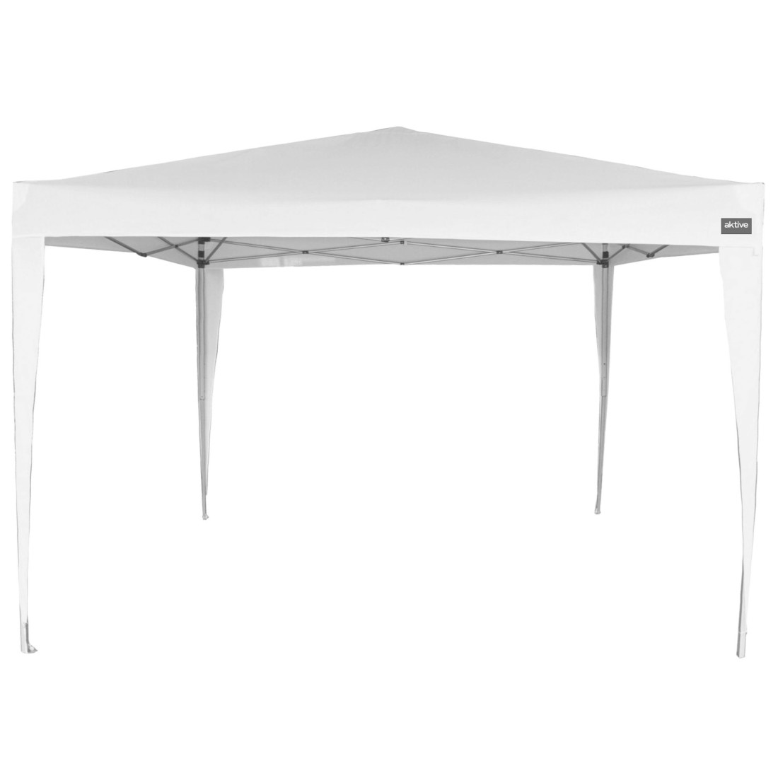 Cenador plegable y ajustable en altura 300x300x240/250 cm blanco
