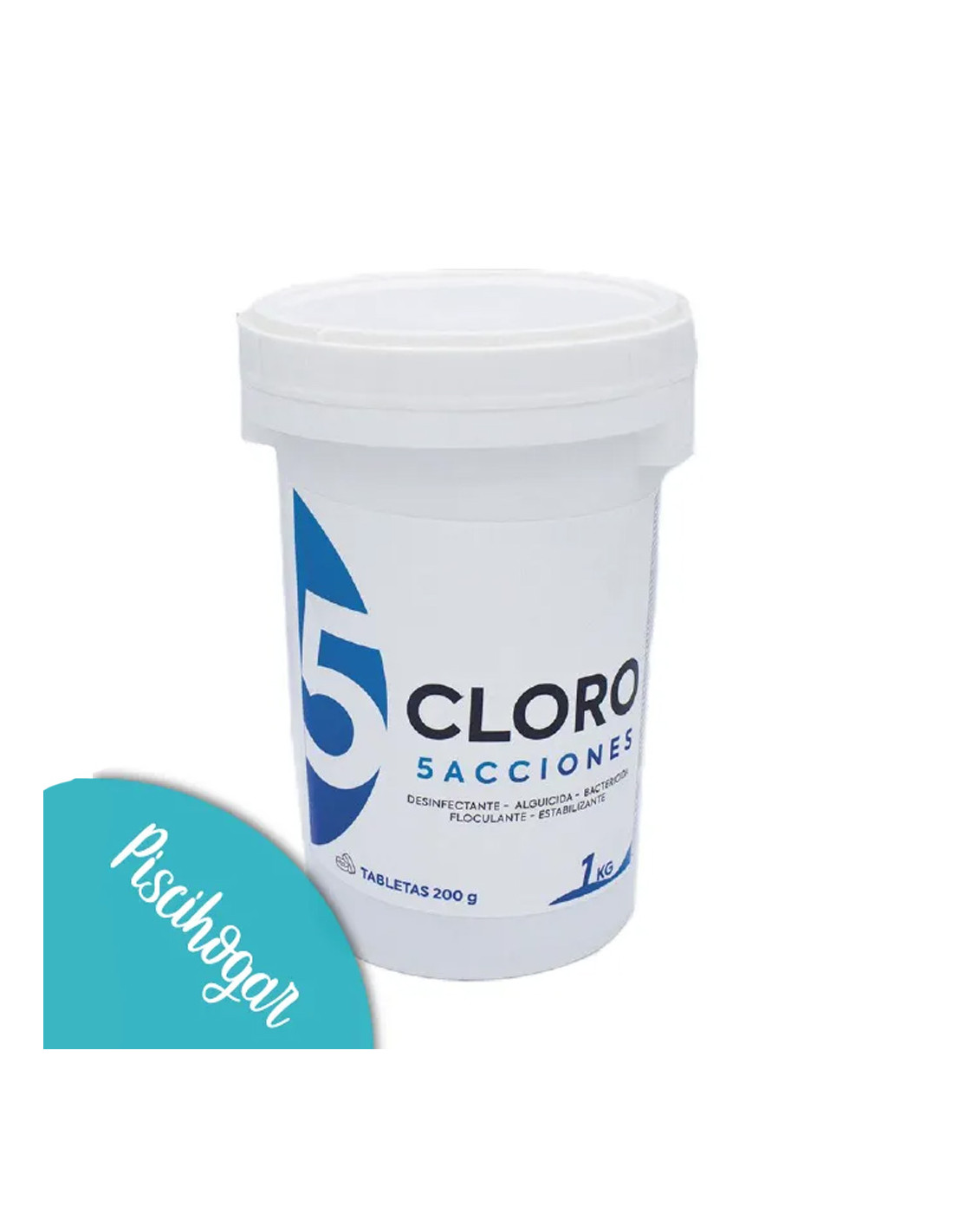 Cloro 5 acciones sin Cobre en pastillas | 1kg