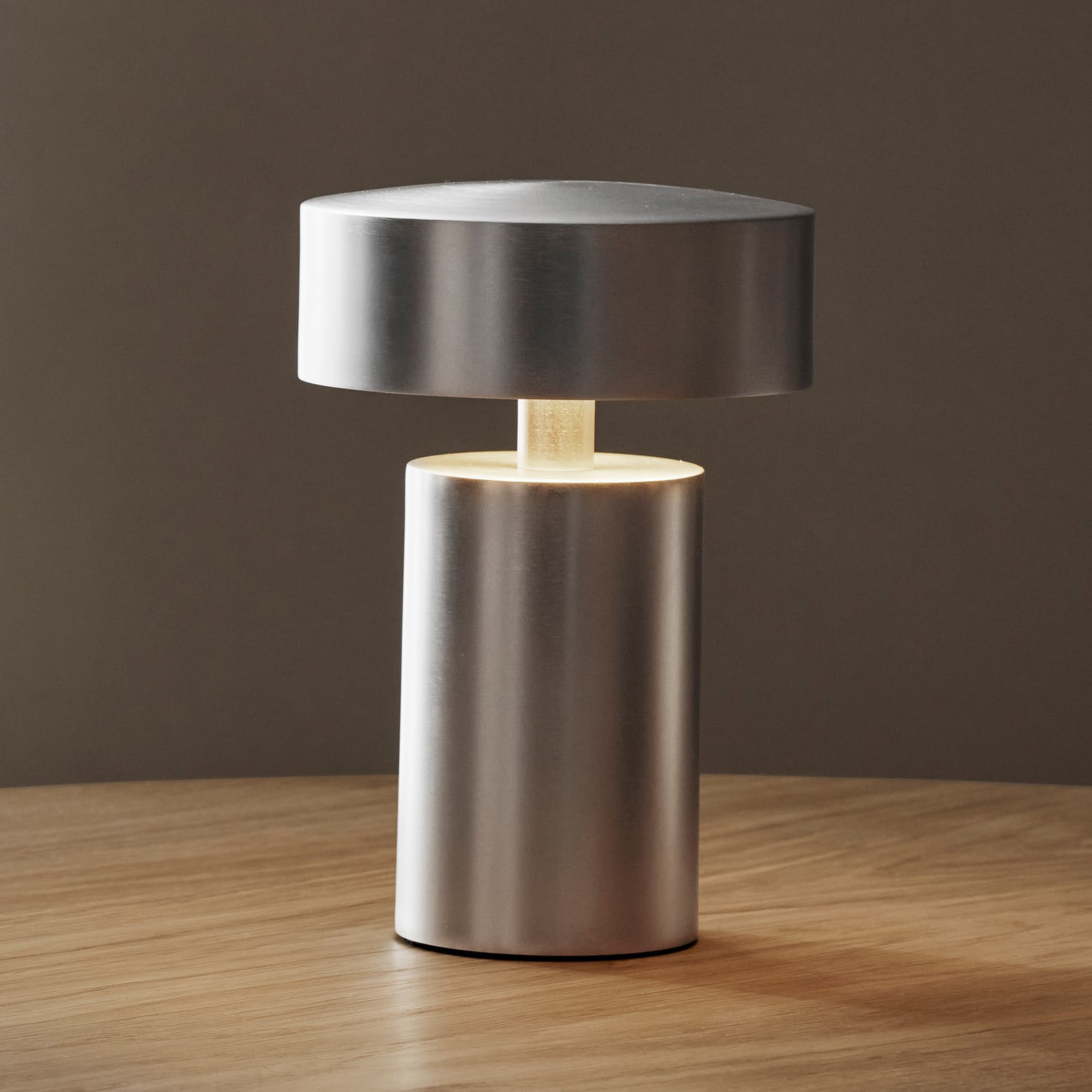 Column Portable Lámpara de Sobremesa Aluminium - Audo Copenhagen - Sala de estar / salón - Diseño - Metal - Con pantalla