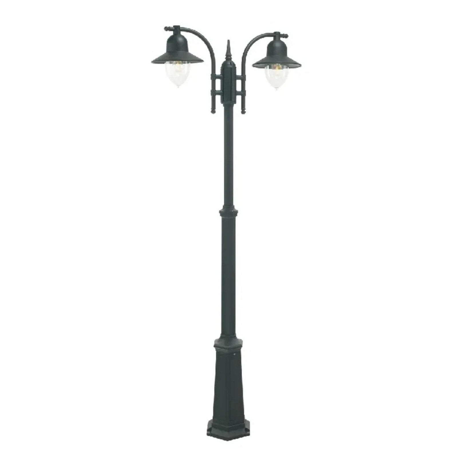 Como 2 Lámpara Exterior tipo Farola Doble Negro - Norlys - Terraza - Aluminio